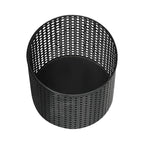 8/9/11" Black Metal Mesh Planters with Natural Wood Stand - Set of 3