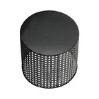 8/9/11" Black Metal Mesh Planters with Natural Wood Stand - Set of 3