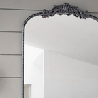 24" x 36" Black Antique Wall Mirror with Baroque Inspired Frame