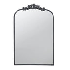 24" x 36" Black Antique Wall Mirror with Baroque Inspired Frame