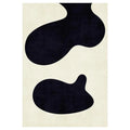 Bold Splatters Black and White Abstract Rug