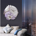 Contemporary 3D Orchid Flower Wall Clock