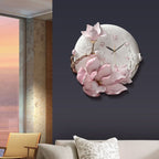 Contemporary 3D Orchid Flower Wall Clock