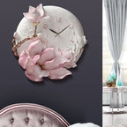 Contemporary 3D Orchid Flower Wall Clock