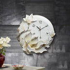 Contemporary 3D Orchid Flower Wall Clock