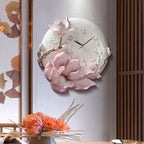 Contemporary 3D Orchid Flower Wall Clock
