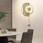 Contemporary Metal Statement Wall Clock with Backlight