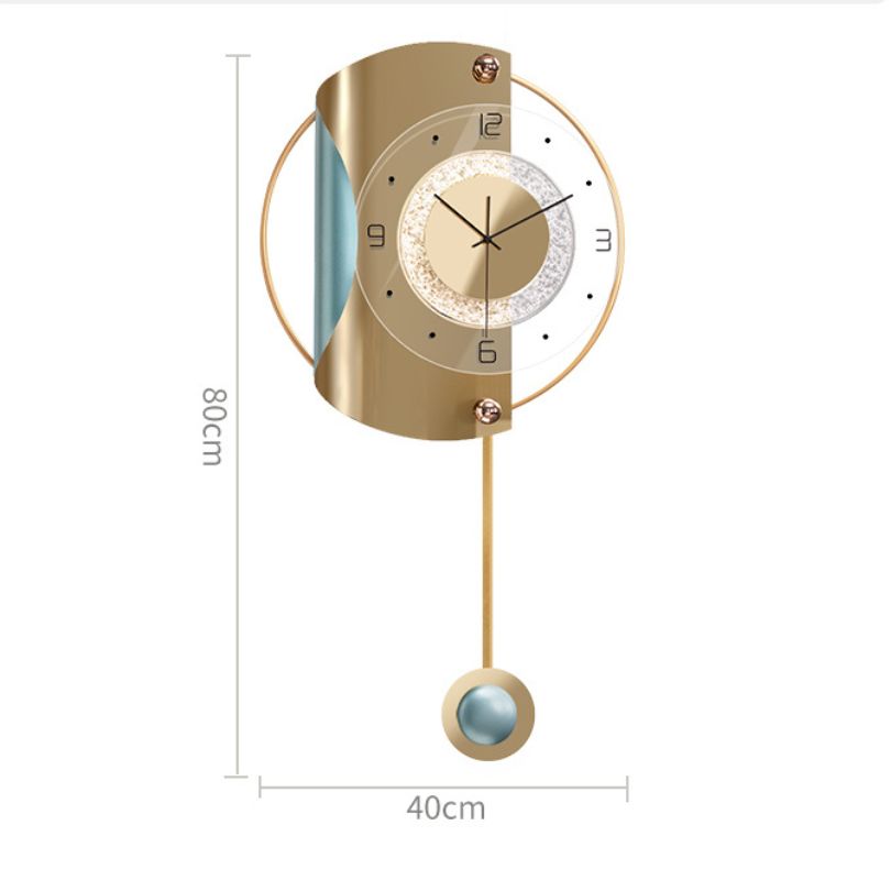 Contemporary Metal Statement Wall Clock with Backlight