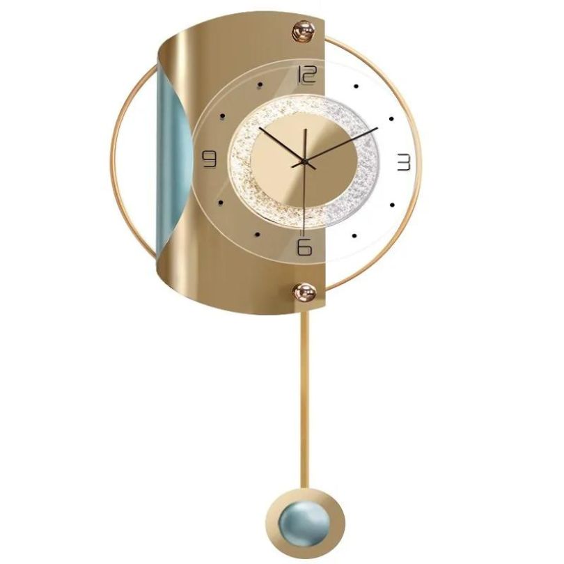 Contemporary Metal Statement Wall Clock with Backlight