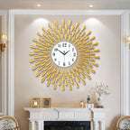 Modern Crystal Sun Silent Wall Clock