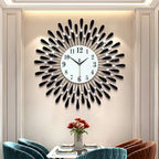 Modern Crystal Sun Silent Wall Clock