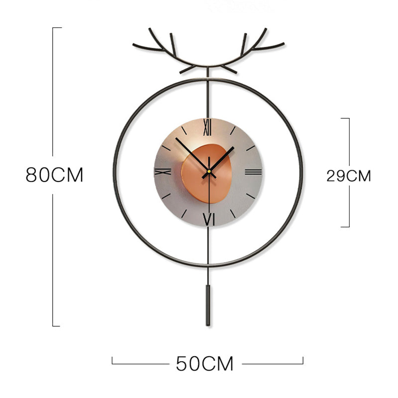 Luxury Round Metal 3D Wall Clock