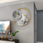 Modern Astronaut Moon Landing Wall Clock