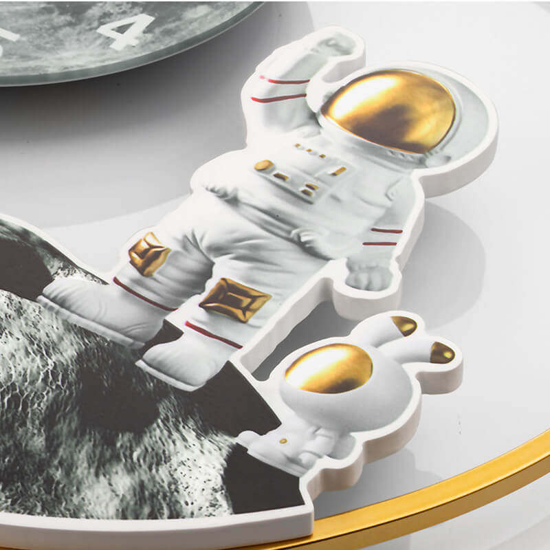 Modern Astronaut Moon Landing Wall Clock
