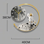 Modern Astronaut Moon Landing Wall Clock