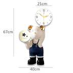 Modern Cartoon Bear Horologe Wall Clock