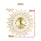 Modern Crystal Sun Silent Wall Clock