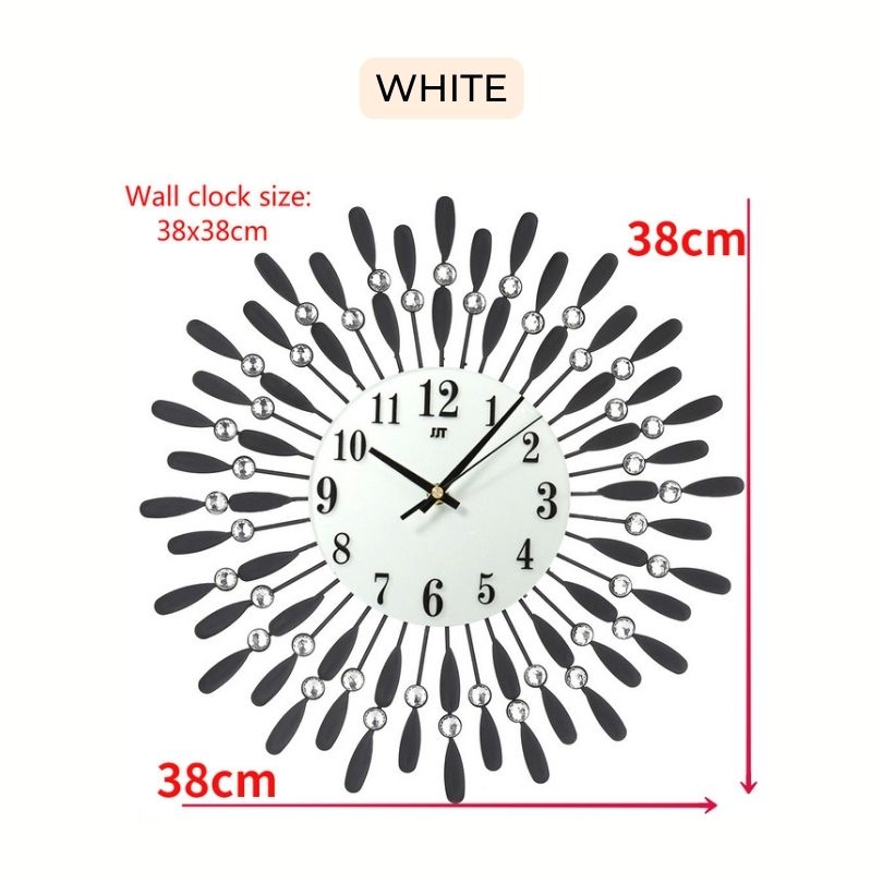 Modern Crystal Sun Silent Wall Clock