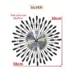 Modern Crystal Sun Silent Wall Clock