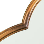 Modern Decorative Wavy Wall Mirror in Gold Frame - Four-Leaf Clover Shape