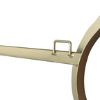 30 x 35 Inch Rectangular Wavy Wall Mirror in Gold Metal Frame