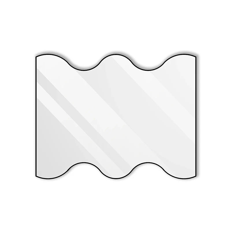 30 x 35 Inch Rectangular Wavy Wall Mirror in Black Metal Frame