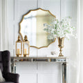 40" Gold Sunburst Wall Mirror – Round Decorative Metal Frame Mirror for Entryway, Living Room, Bedroom & Vanity