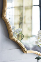 40" Gold Sunburst Wall Mirror – Round Decorative Metal Frame Mirror for Entryway, Living Room, Bedroom & Vanity