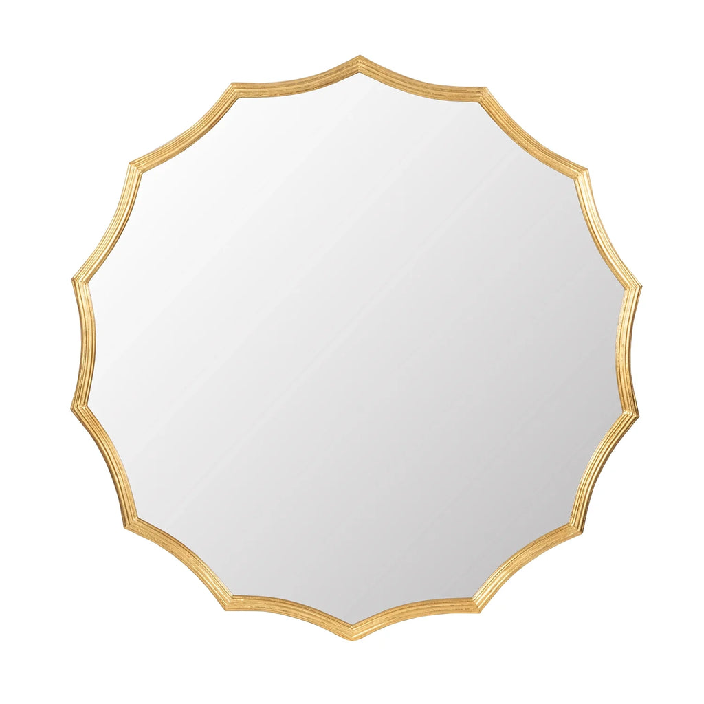 40" Gold Sunburst Wall Mirror – Round Decorative Metal Frame Mirror for Entryway, Living Room, Bedroom & Vanity