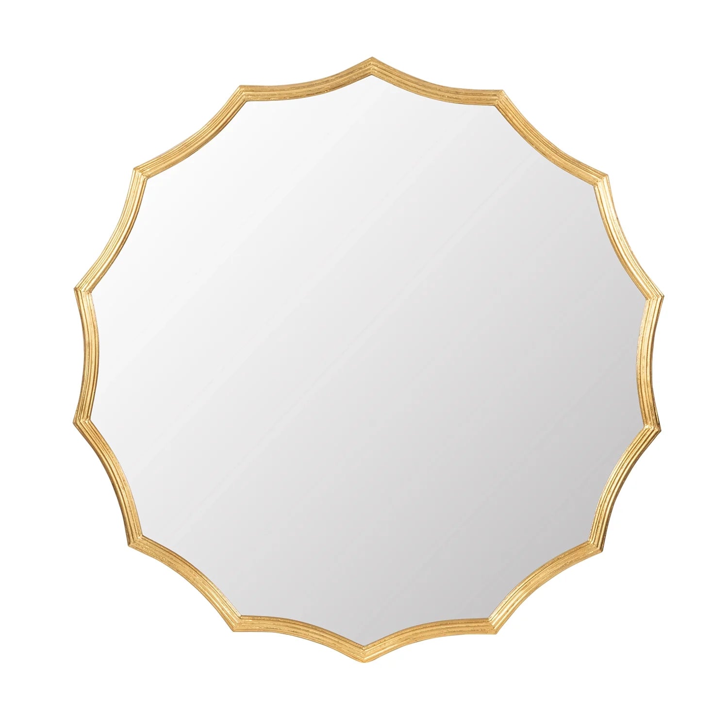 40" Gold Sunburst Wall Mirror – Round Decorative Metal Frame Mirror for Entryway, Living Room, Bedroom & Vanity