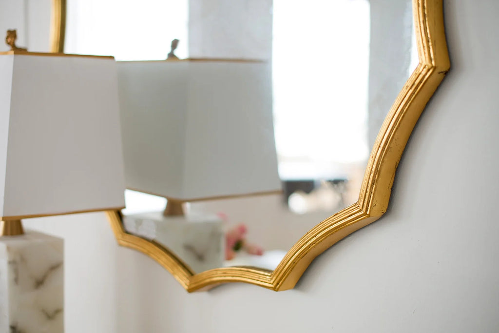 40" Gold Sunburst Wall Mirror – Round Decorative Metal Frame Mirror for Entryway, Living Room, Bedroom & Vanity
