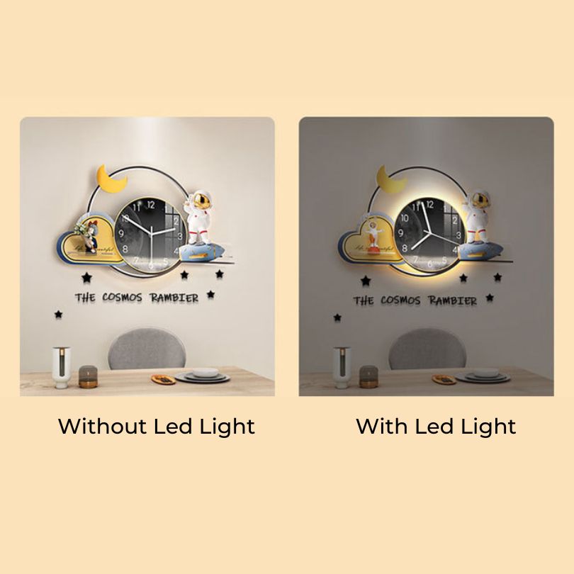 Modern 3D LED Lamp Decorative Wall Clock